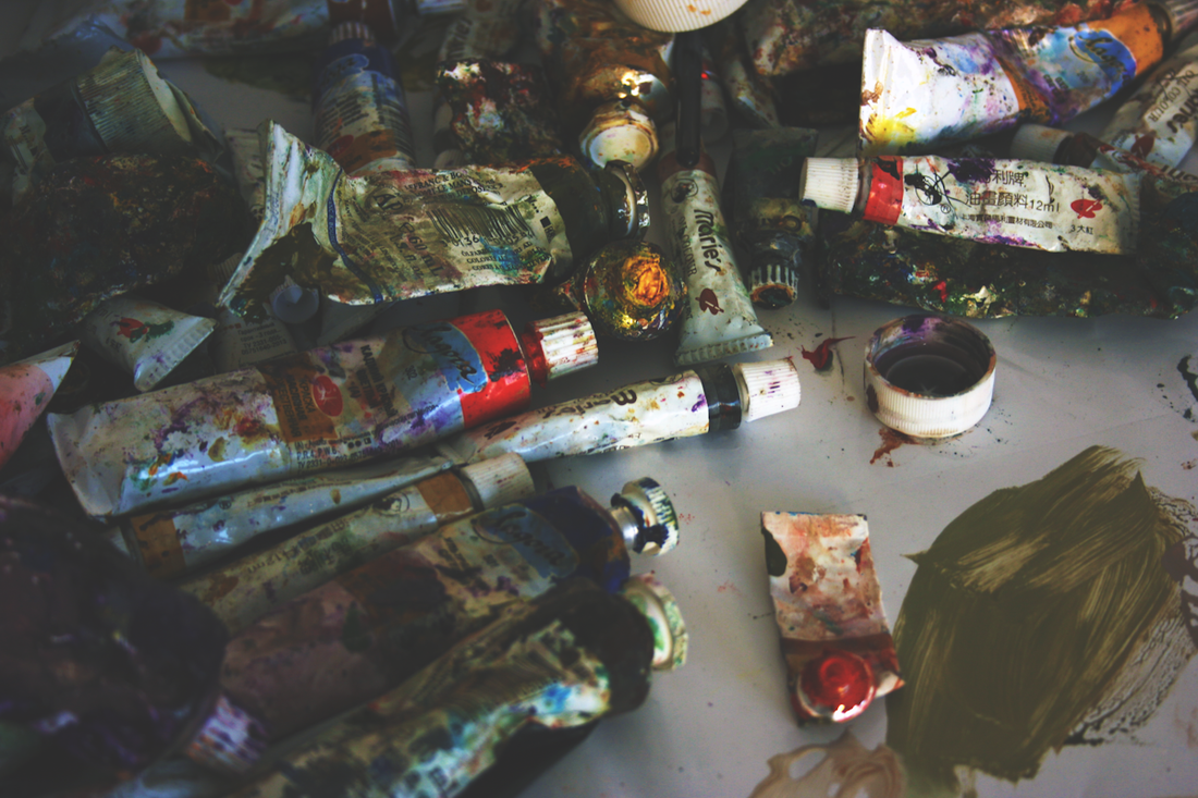 bottles and cans on table